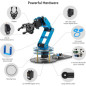 6-DOF Robot Arm Kit: PC & App Control, 5 Servos, Claw - Learn Robotics! 6-DOF Robot Arm Kit: PC & App Control, 5 Servos, Claw - Learn Robotics!