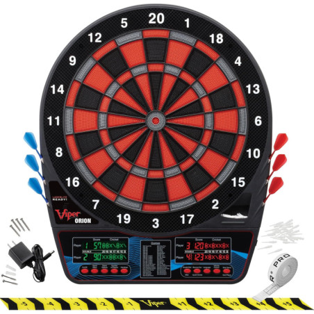 Viper Orion Cible Électronique Dartboard – 43 Jeux, Écran LCD Dual