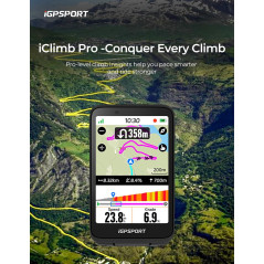iGPSPORT BiNavi Bike Computer – Touch Screen GPS, Music & Climb Tips
