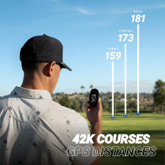 Blue Tees Golf Ringer GPS Range Finder - Touch Screen, Water Resistant
