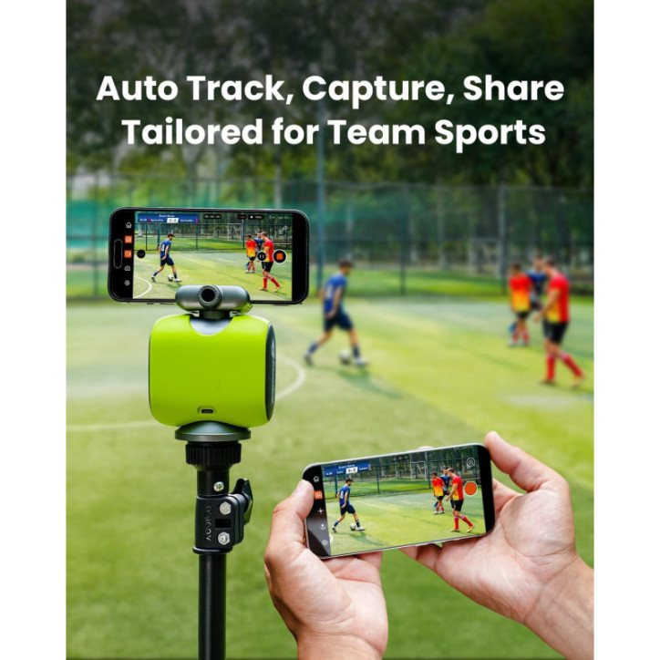 Chameleon AI Sports Camera 4K 60FPS: Auto Tracking, Football/Basketball, Live Streaming, iOS/Android, No Subscription
