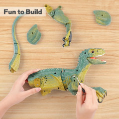 Dino Télécommandé VERTOY - Jouet Velociraptor Lumière & Son