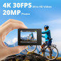 Caméra d'action AKASO Brave 4 4K30fps 20MP étanche 40m avec WiFi, zoom 5x, stabilisation et accessoires vélo Caméra d'action AKASO Brave 4 4K30fps 20MP étanche 40m avec WiFi, zoom 5x, stabilisation et accessoires vélo