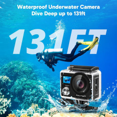 Caméra AKASO Brave 4 4K30fps Étanche 131ft avec Zoom 5x