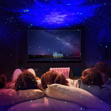 SFOUR Projecteur Galaxie Astronaute : veilleuse ajustable, déco chambre & fête, télécommande, cadeau enfants/adultes