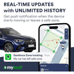 Traceur GPS Véhicule Magnétique 4G LTE avec Batterie 14 Jours