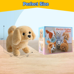 Interactive Plush Golden Retriever Toy Puppy – Walks, Barks & Wags Tail