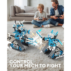 5-in-1 STEM RC Robot Building Kit - 398PCS Robotics Toy for Kids 6+