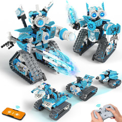 Kit Robot STEM 5-en-1 398PCS avec APP & Télécommande - Jouet Éducatif Enfants