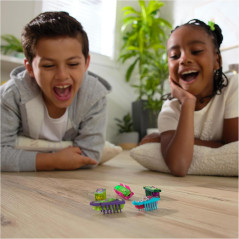 HEX BOTS Nano 5 Pack Mini Robot Toys with Bonus Flash Bot, Sensory Vibration Toy for Kids 3+ & Cats