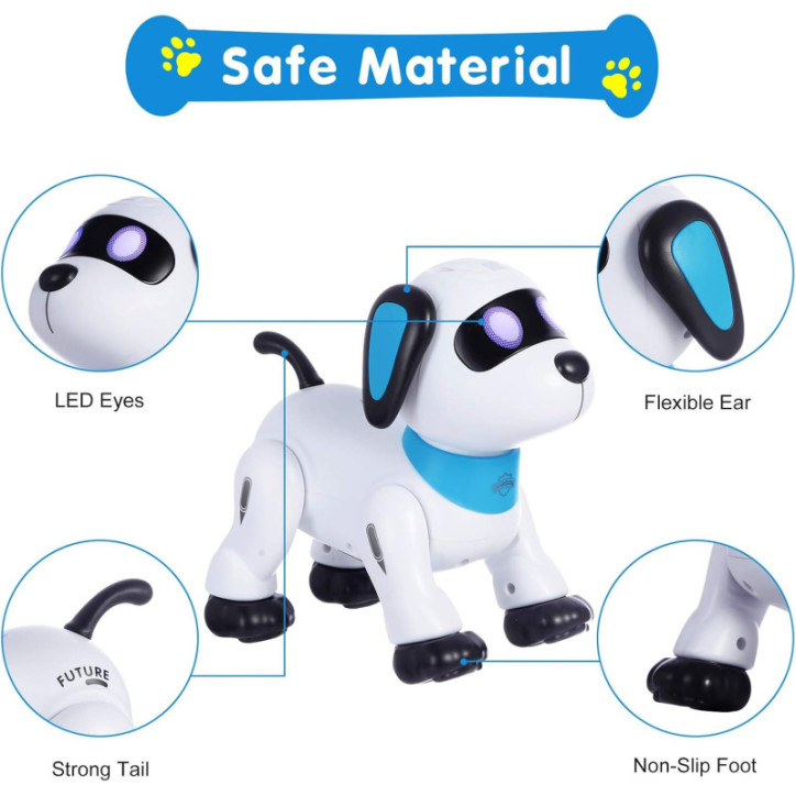 Yiman Robot Chien Télécommandé Programmable Rose, Jouet Interactif Dansant avec LED, Cadeau Enfants 3+ Yiman Robot Chien Télécommandé Programmable Rose, Jouet Interactif Dansant avec LED, Cadeau Enfants 3+