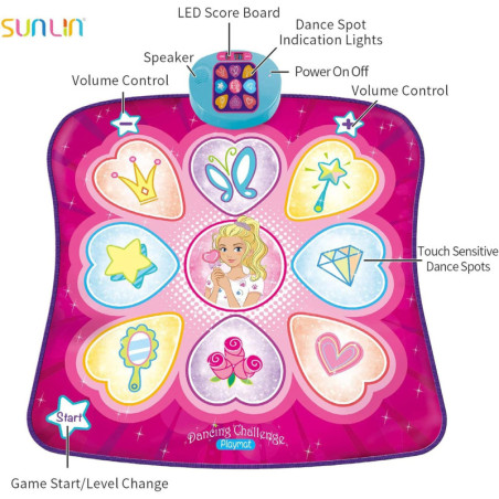 Tapis de Danse SUNLIN - Jeu Musical LED pour Enfants 3-12 ans