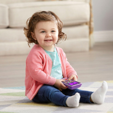Téléphone Emoji LeapFrog Chat and Count - Violet, Apprentissage et Jeu Educatif