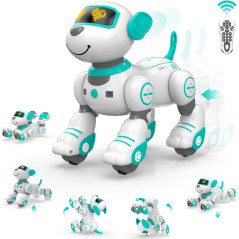 STEMTRON Robot Animal Programmable Télécommande Interactive Chien & Chat RC LED Danse Musique