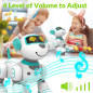STEMTRON Robot Animal Programmable Télécommande Interactive Chien & Chat RC LED Danse Musique
