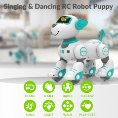 STEMTRON Programmable Robotic Pet Dog & Cat with Touch, LED & Music