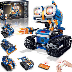 5in1 STEM Robot Building Kit 560PCS | App & Remote Control Robotics Toy