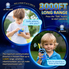 Astronaut Walkie Talkies 3000FT Range - Space Toys for Kids 2-Pack