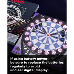 Electronic Dart Board with Bright Display, Multiple Games & 12 Soft Tip Darts