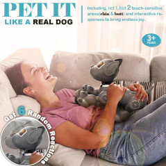 Robot Chien VATOS Jouet Interactif Enfant, Télécommande 2.4GHz