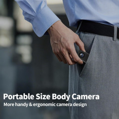 Mini Body Camera 64GB 4K 30FPS Wearable POV Camcorder for Sports & Vlogging