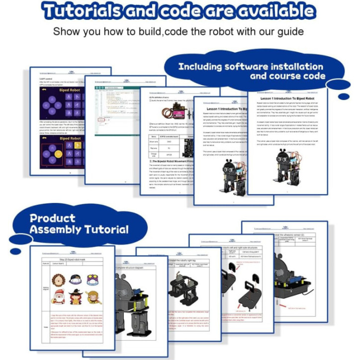 ACEBOTT STEM bipède : programmation ludique, mouvements personnalisables, idéal débutants et passionnés de robotique ACEBOTT STEM bipède : programmation ludique, mouvements personnalisables, idéal débutants et passionnés de robotique