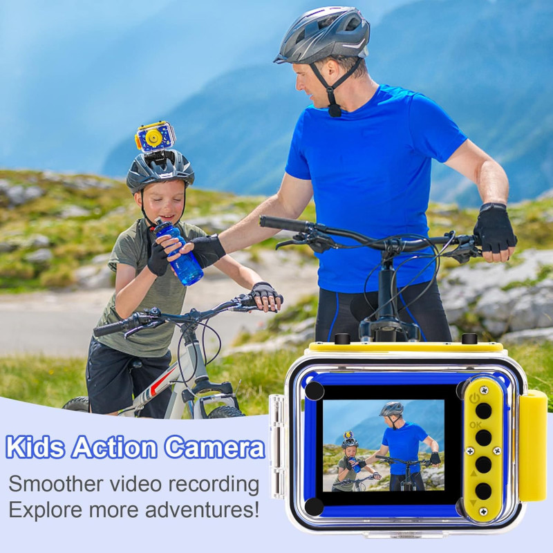 GKTZ Kids Waterproof Camera 1080P HD – Perfect Gift for Ages 3-12