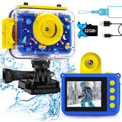 GKTZ Kids Waterproof Camera 1080P HD – Perfect Gift for Ages 3-12