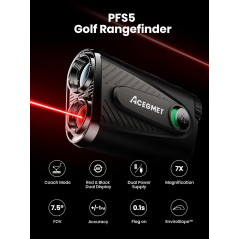 ACEGMET Télémètre Golf 1300yd Slope & Mode Coach 7X Magnif