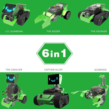 Robot Programmable Qoopers 6-en-1 avec Télécommande et Capteurs
