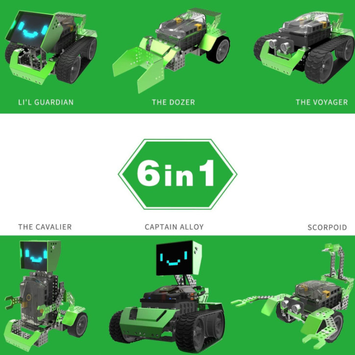 STEM reimagined: Qoopers 6-in-1 metal robot, Scratch/Python learning, sensors & app for makers big and small STEM reimagined: Qoopers 6-in-1 metal robot, Scratch/Python learning, sensors & app for makers big and small