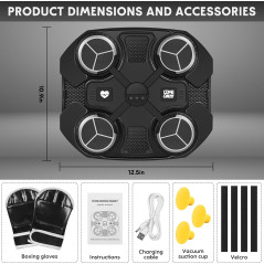 Machine de Boxe Musicale Murale Bluetooth pour Enfants Kids