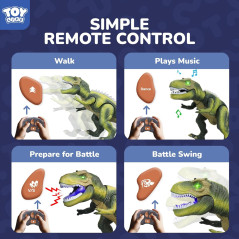 Dinosaure Télécommandé STEAM - Robot Dansant & Son Réaliste