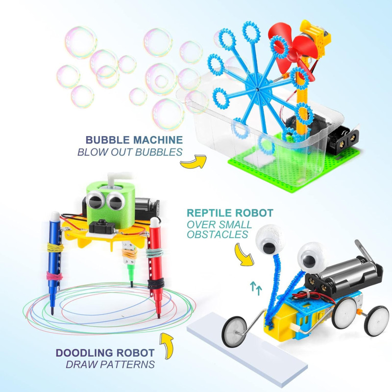 Kit Robotique STEM 6 pièces - Jouets Scientifiques 8-13 ans