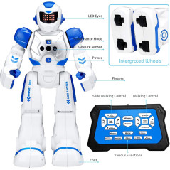 Robot KingsDragon interactif RC pour enfants 6-9 ans, cadeau idéal