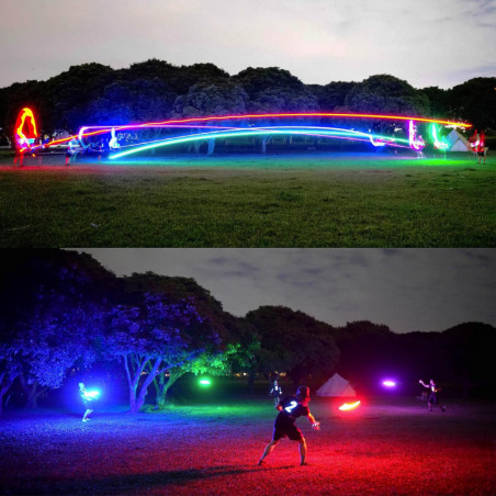 TOSY Flying Disc - Bright RGB LED, Waterproof, Rechargeable & Smart Modes