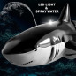 Ultra-realistic RC shark: smooth swimming, magic LEDs & water spray for epic pool adventures!