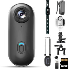 Caméra Corps 4K 128GB - Mini Étanche Audio Vidéo Portable