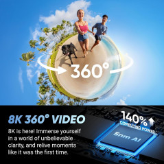 Insta360 X4 Bundle - Caméra Action Étanche 8K 360° 135min