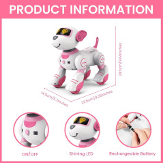 Jouet Robot Chien Interactive pour Filles 3-7 Ans Cadeau