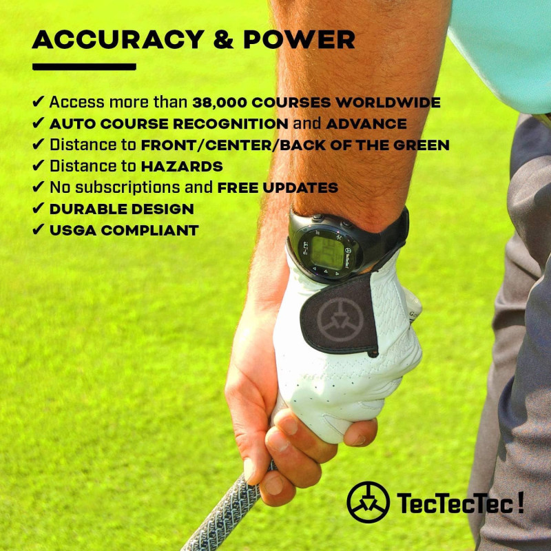 TecTecTec ULT-G Golf GPS Watch - Lightweight, Durable, Multi-Functional