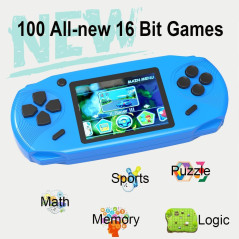 16-Bit Handheld Game Console 3.0 Screen, 100 Classic Games, USB Rechargeable
