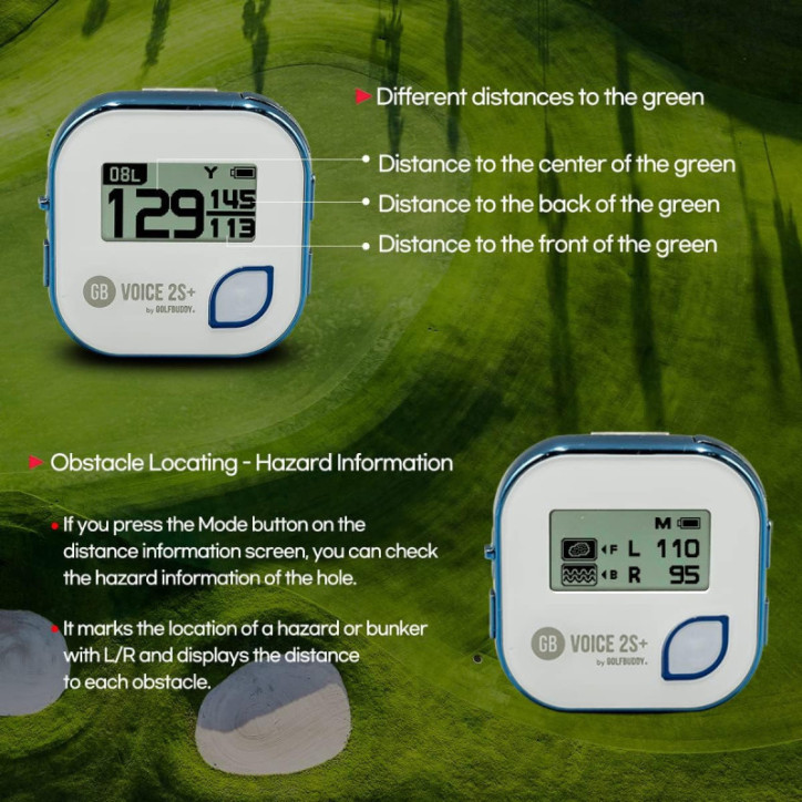 Améliorez votre jeu avec le GOLFBUDDY Voice 2S+ : léger, étanche, précis et facile à porter Améliorez votre jeu avec le GOLFBUDDY Voice 2S+ : léger, étanche, précis et facile à porter
