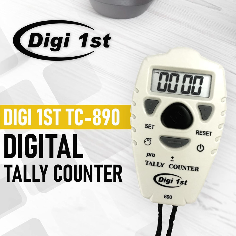 TC-890 Digital Tally Counter - Electronic Up/Down Clicker for Counting