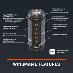 Bushnell Wingman 2 Golf Speaker 2024 | GPS, Music & Magnetic Mount Bundle