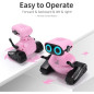GILOBABY Robot Télécommandé pour Enfants avec Yeux LED, Mouvements Dansants, Rose, 3+ Ans GILOBABY Robot Télécommandé pour Enfants avec Yeux LED, Mouvements Dansants, Rose, 3+ Ans