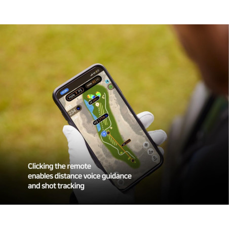 GOLFBUDDY Voice XL GPS Golf Speaker 20W, Télécommande Clip, Étanche IPX6, Autonomie 10h, Fixation Chariot