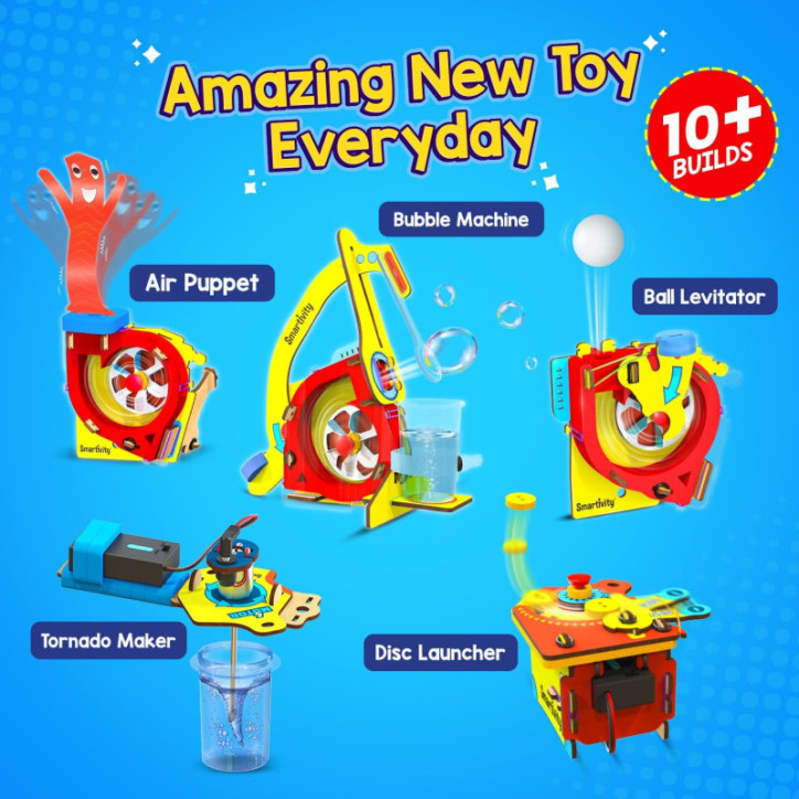 Smartivity Kit 10-in-1 Gadgets motorisés pour enfants 6-12 ans | Projets électroniques DIY STEM | Cadeau Noël/anniversaire Smartivity Kit 10-in-1 Gadgets motorisés pour enfants 6-12 ans | Projets électroniques DIY STEM | Cadeau Noël/anniversaire