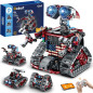 Sillbird 4-in-1 Robot Building Kit with Remote Control, 631 Pieces STEM Coding Car Toy for Kids 8-12