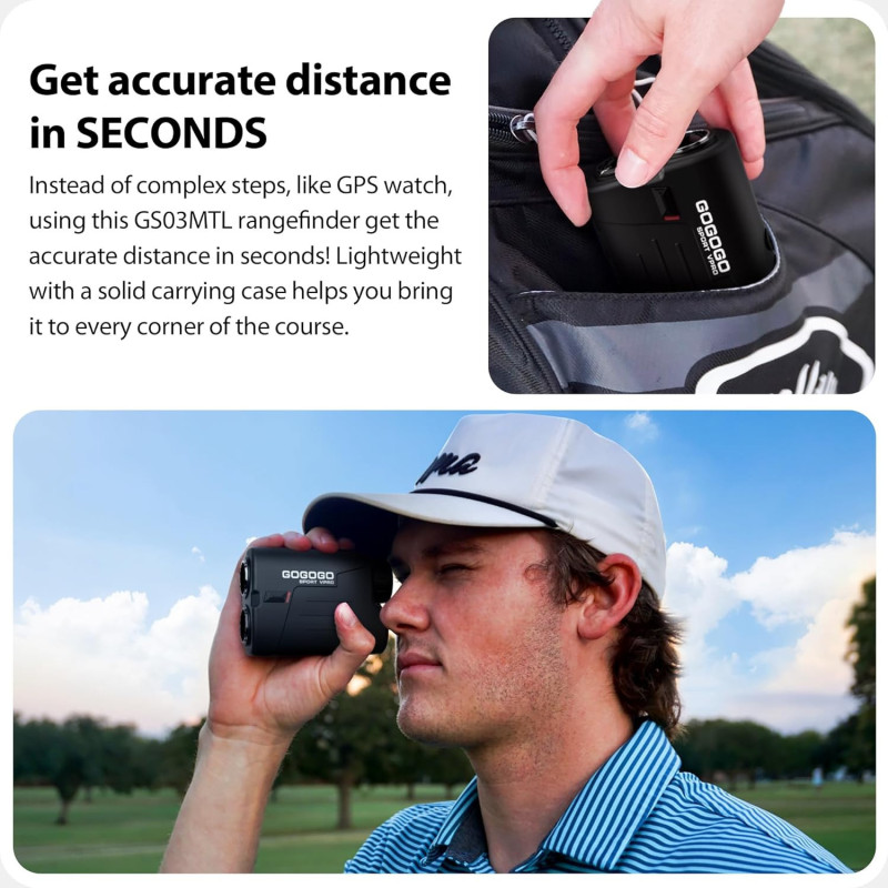 Gogogo Sport Vpro GS03 : Télémètre Laser Golf 1200 Yards